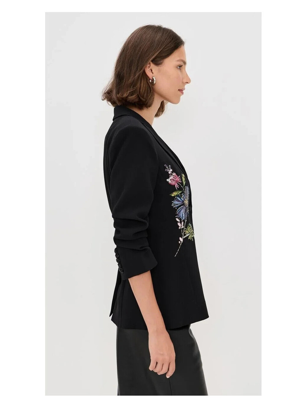 NEW, Cinq a Sept Women's Floral Mixed Media Cheyenne Blazer Sz 12 #SJ2440 - Picture 3 of 10